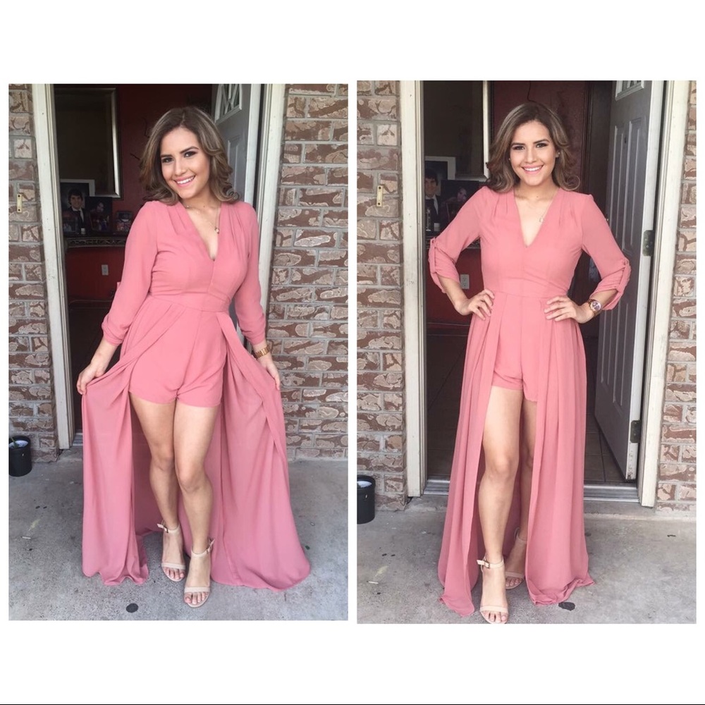Light pink Jumpsuit short dress❤️😍🌷